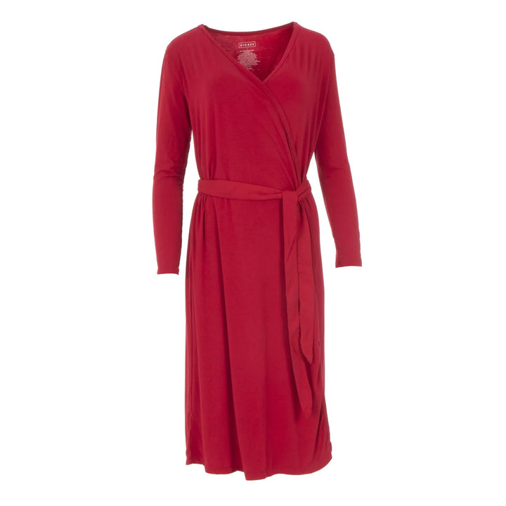 Solid Basic Robe - Crimson