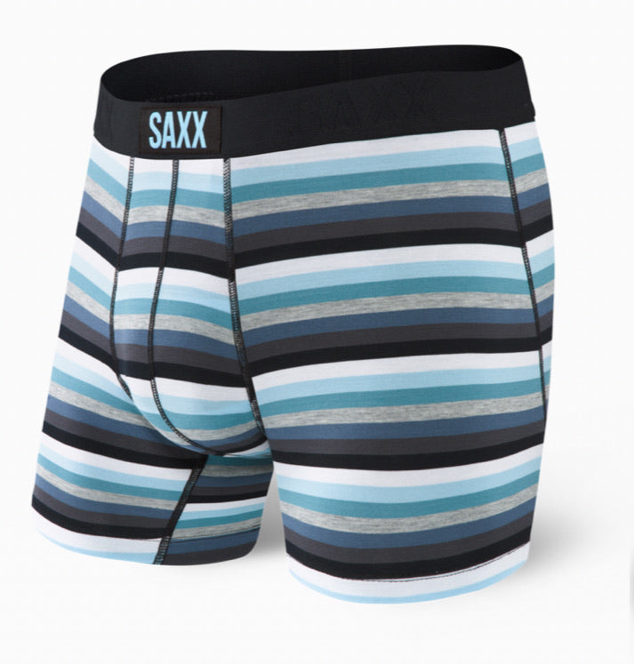Saxx Vibe Boxer - Grey Pop Stripe - Size Small