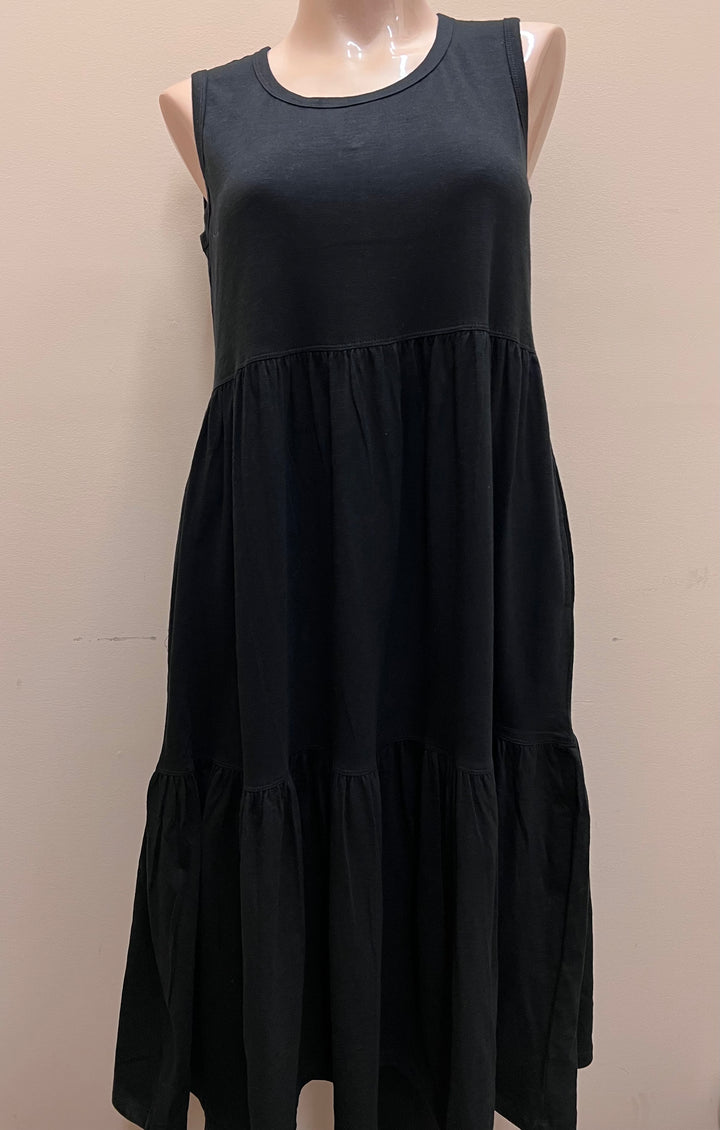 Harley Black Cotton Dress