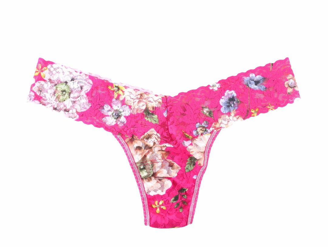 Beverly Printed Signature Lace Thong