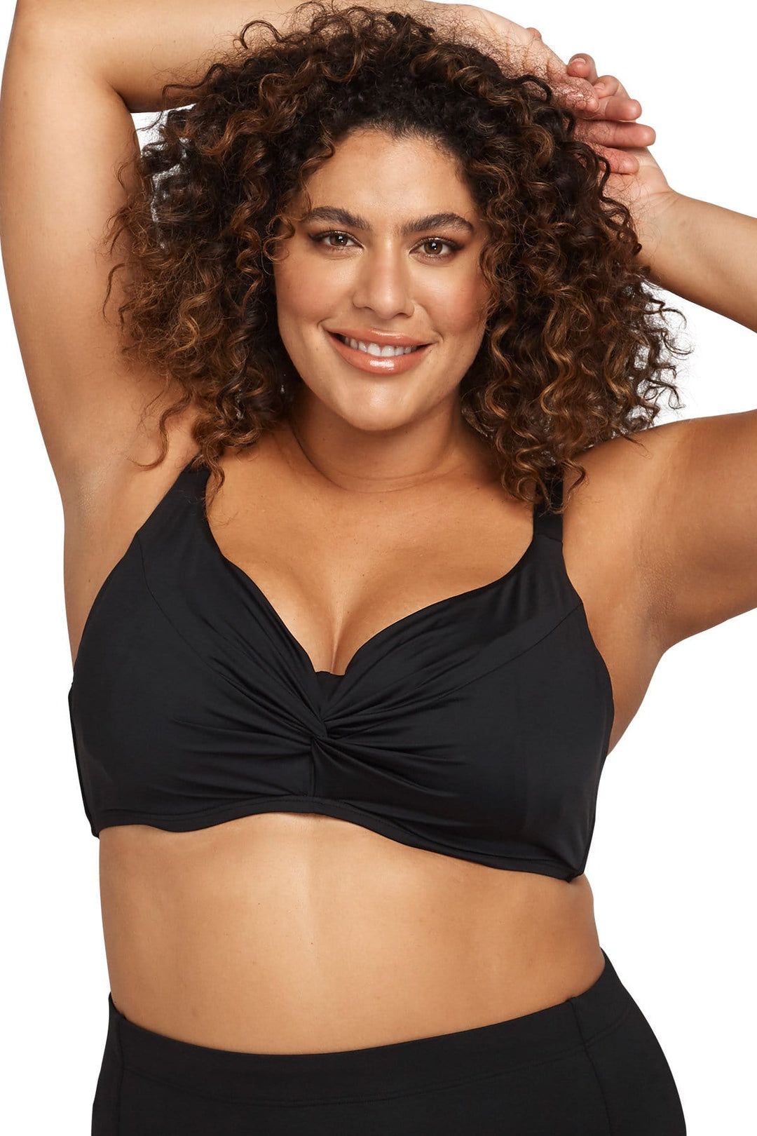 Hues Black Monet Bikini Top