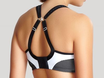 Wire Free Sports Bra - White / Black