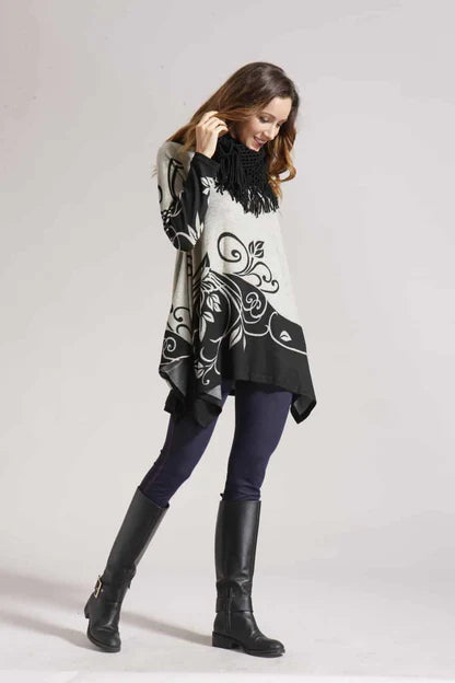 Paisley Contrast Pattern A-Line Tunic - Size S / M
