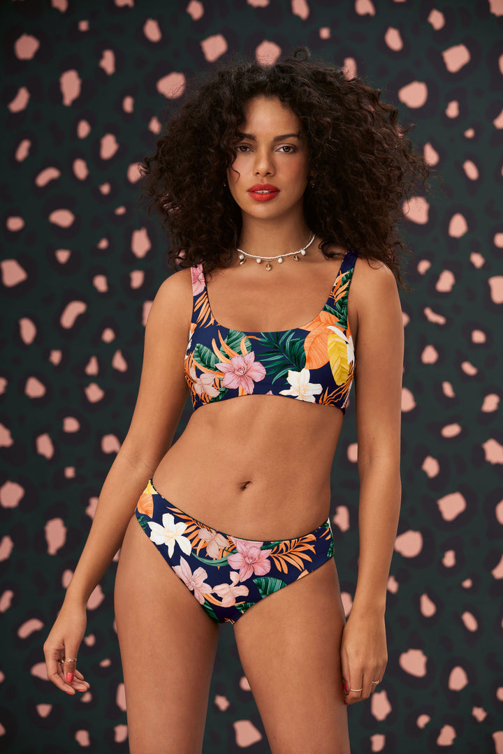 Tropical Sunset Wika Bikini Top - Size D 10