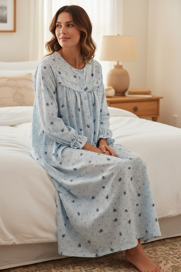 Kayanna Brushed Back Satin Floral Gown