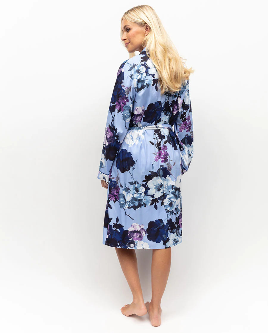 Madeline Floral Print Short Dressing Gown