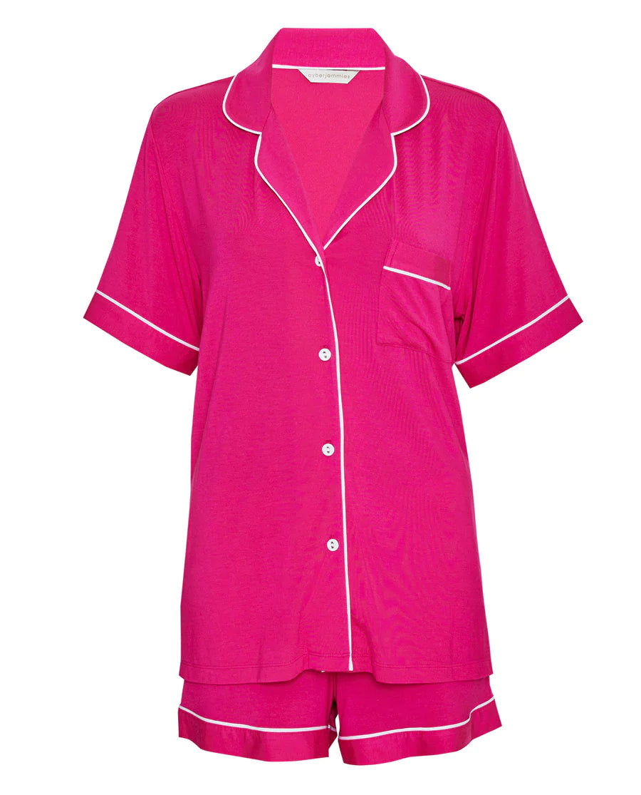 Pink short pj set sale