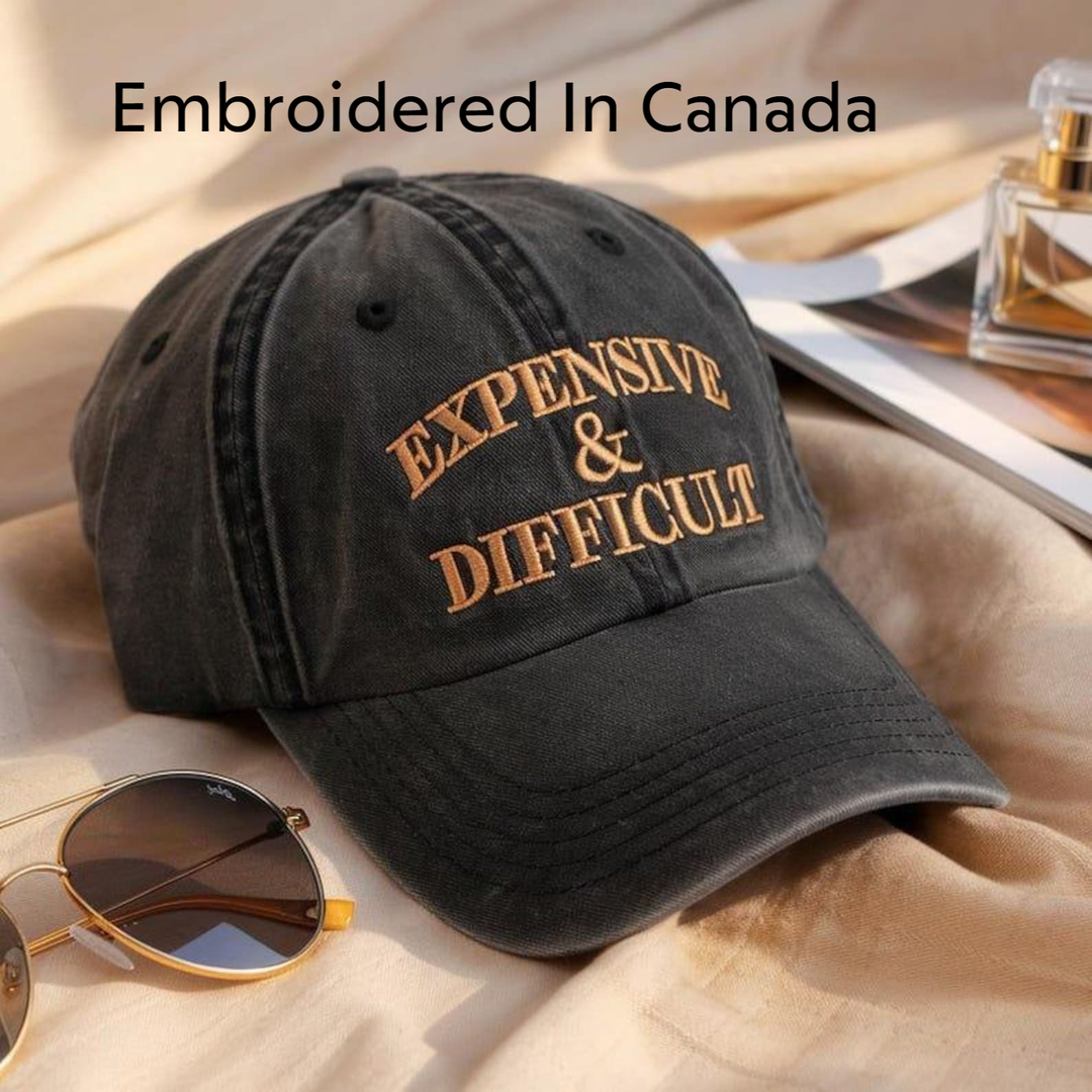 “Expensive & Difficult” Embroidered Hat