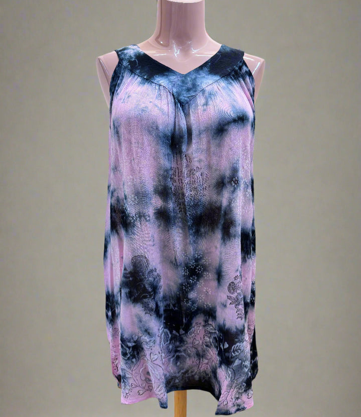 Printed Rayon Mini Umbrella Dress