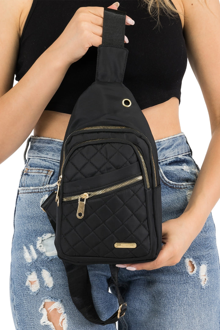 Diamond Quilted Sling Bag