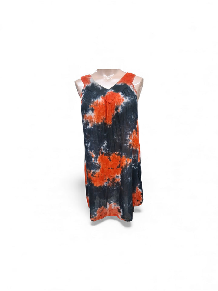 Printed Rayon Mini Umbrella Dress