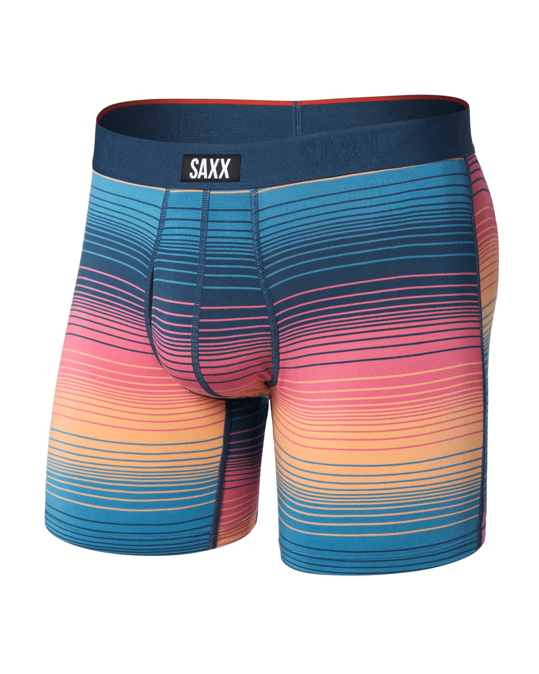 Saxx Vibe Xtra Soft Boxer Brief - Stripe Sunset