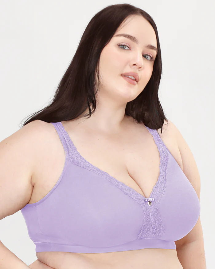 Cotton Luxe Wire Free Bra - Lavender Mist