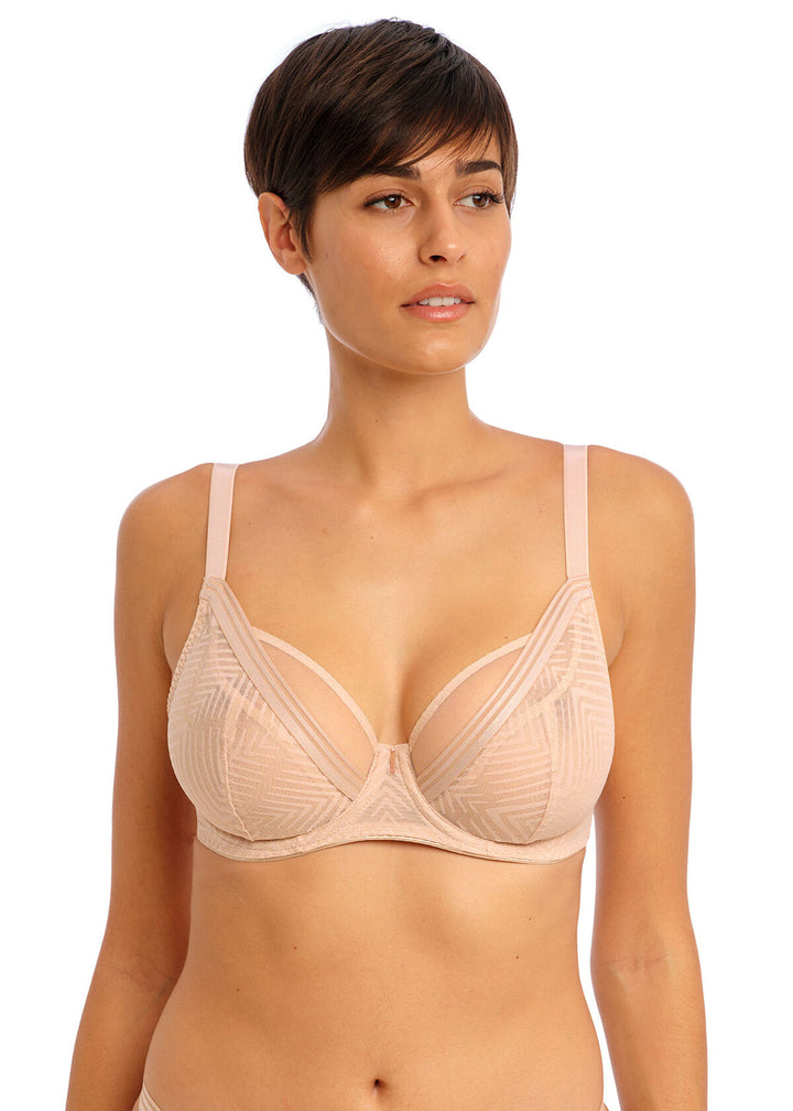 Freya Tailored Underwire High Apex Plunge Bra  - Natural