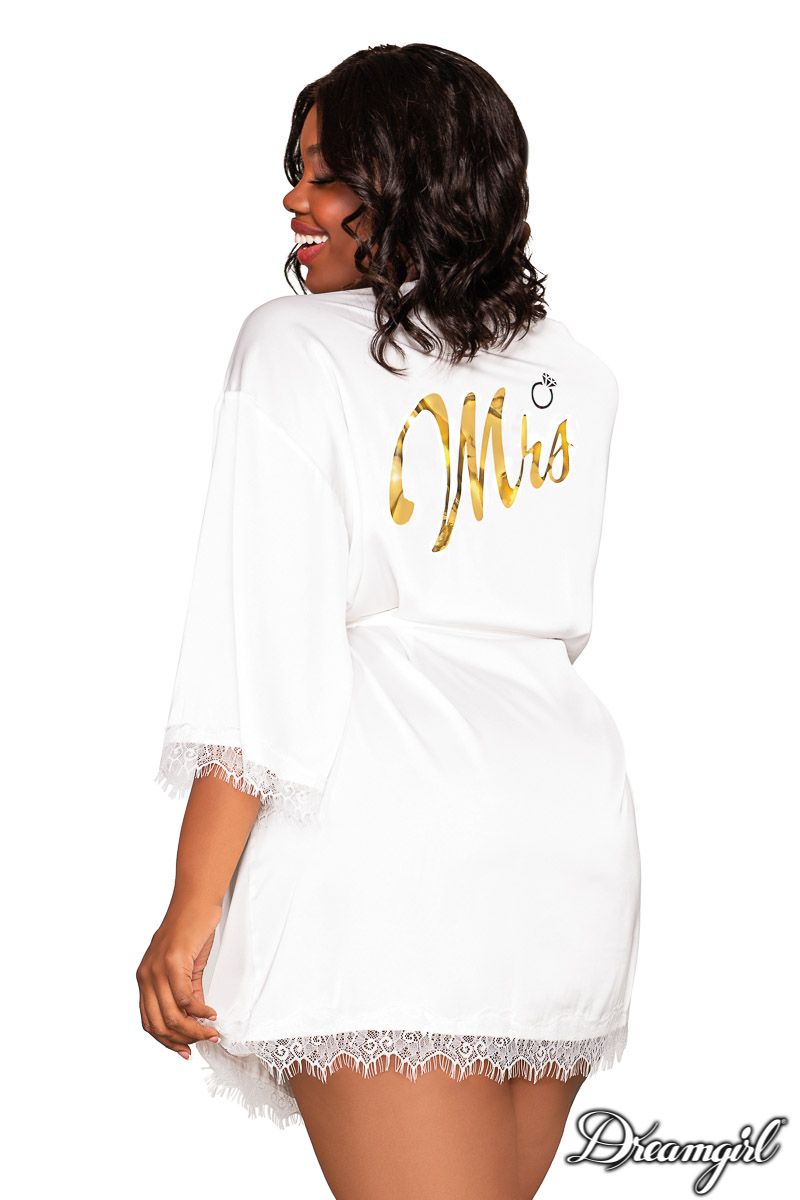 Dreamgirl Mrs Satin Robe