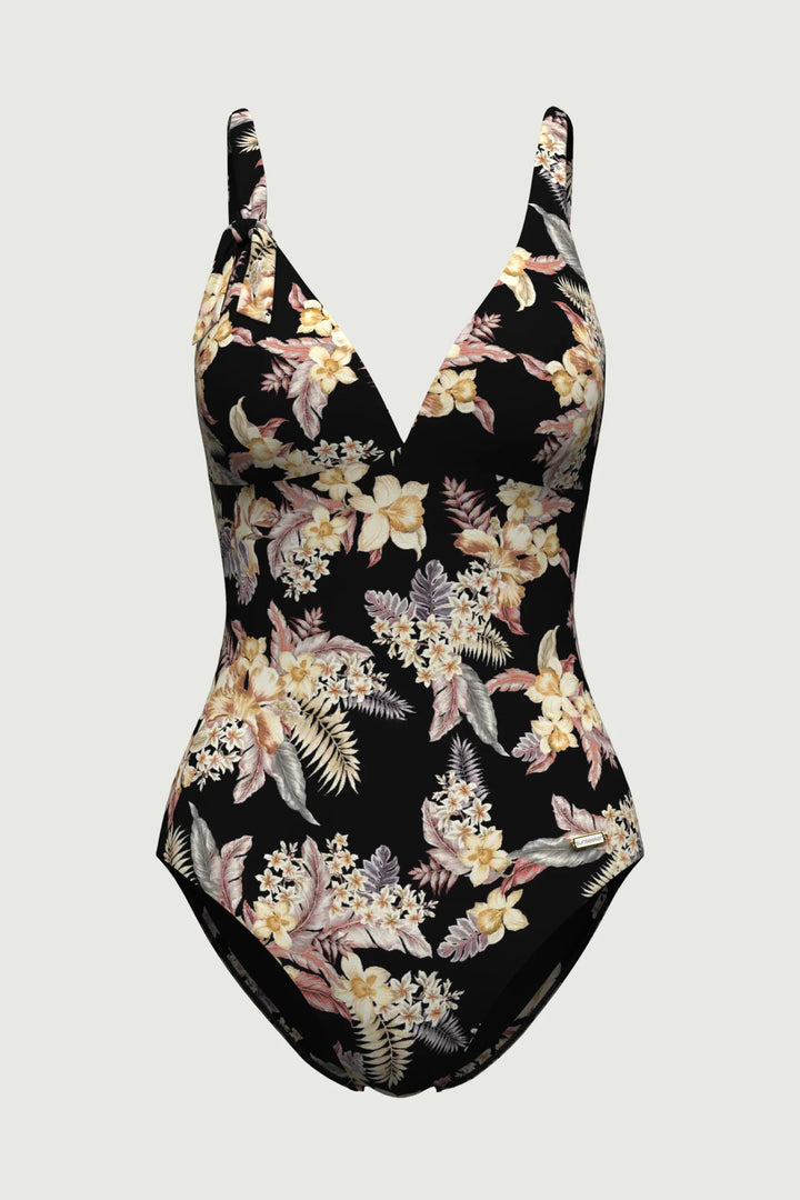 Desert Tropics V-Neck One Piece - Size 8