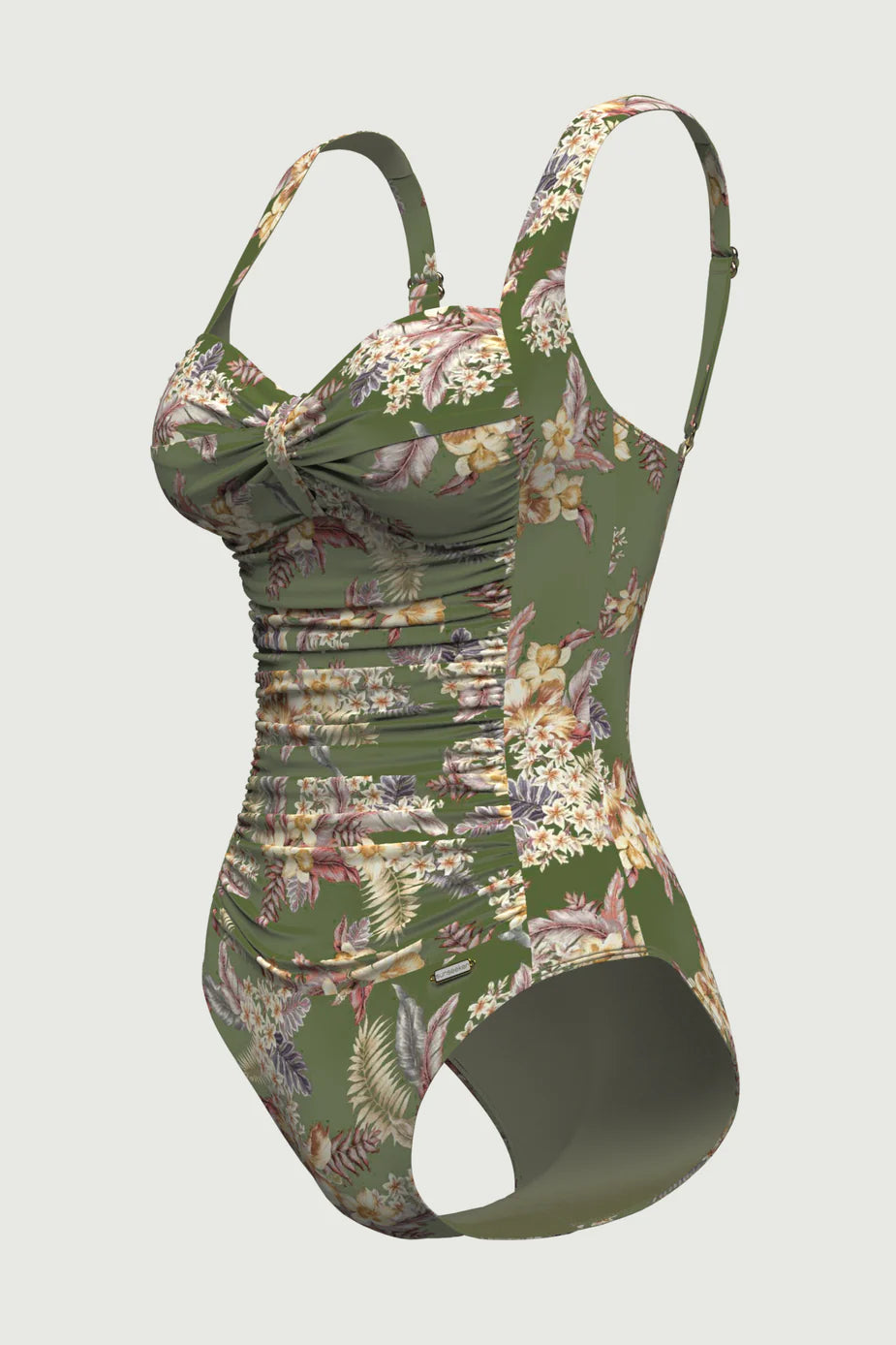 Desert Tropics Ruched One Piece - Size 8