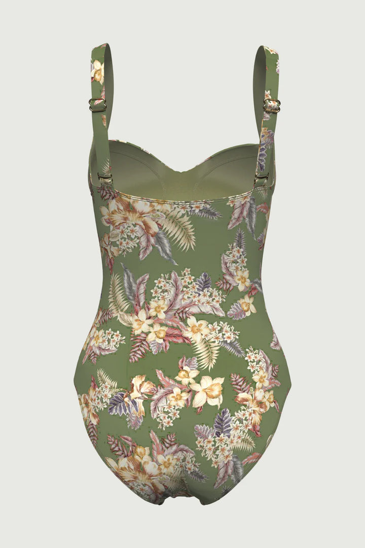 Desert Tropics Ruched One Piece - Size 8