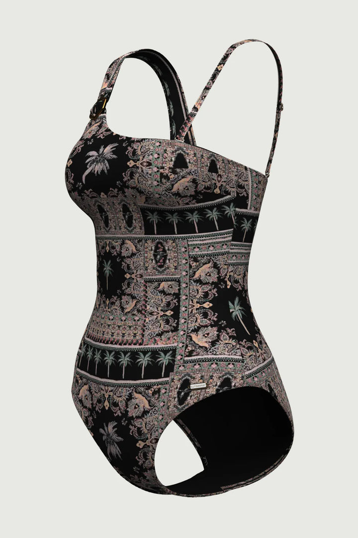 Desert Palm B/C Asymmetric One Piece - Black