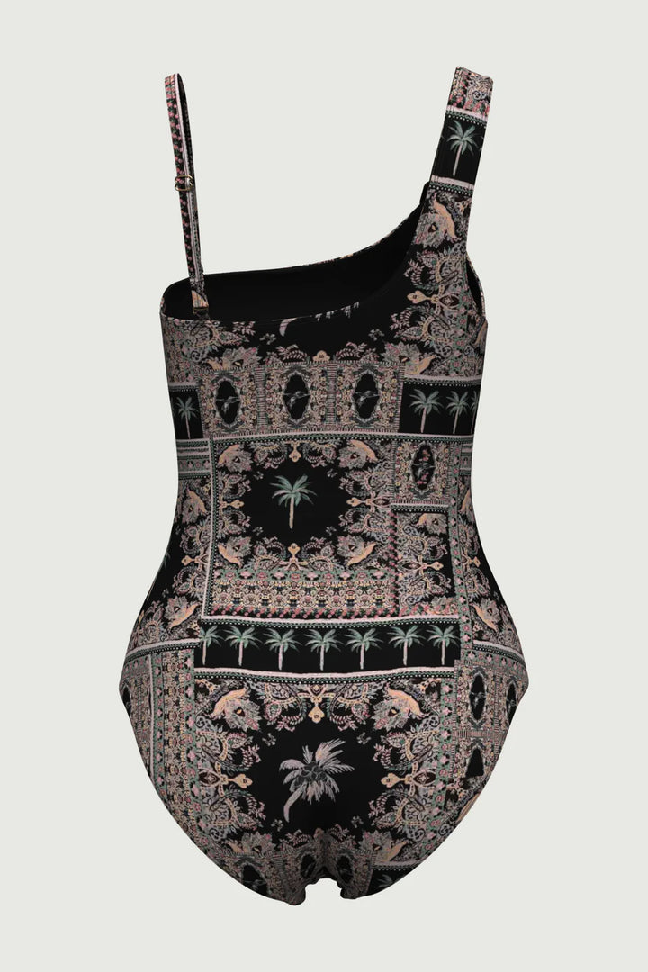 Desert Palm B/C Asymmetric One Piece - Black