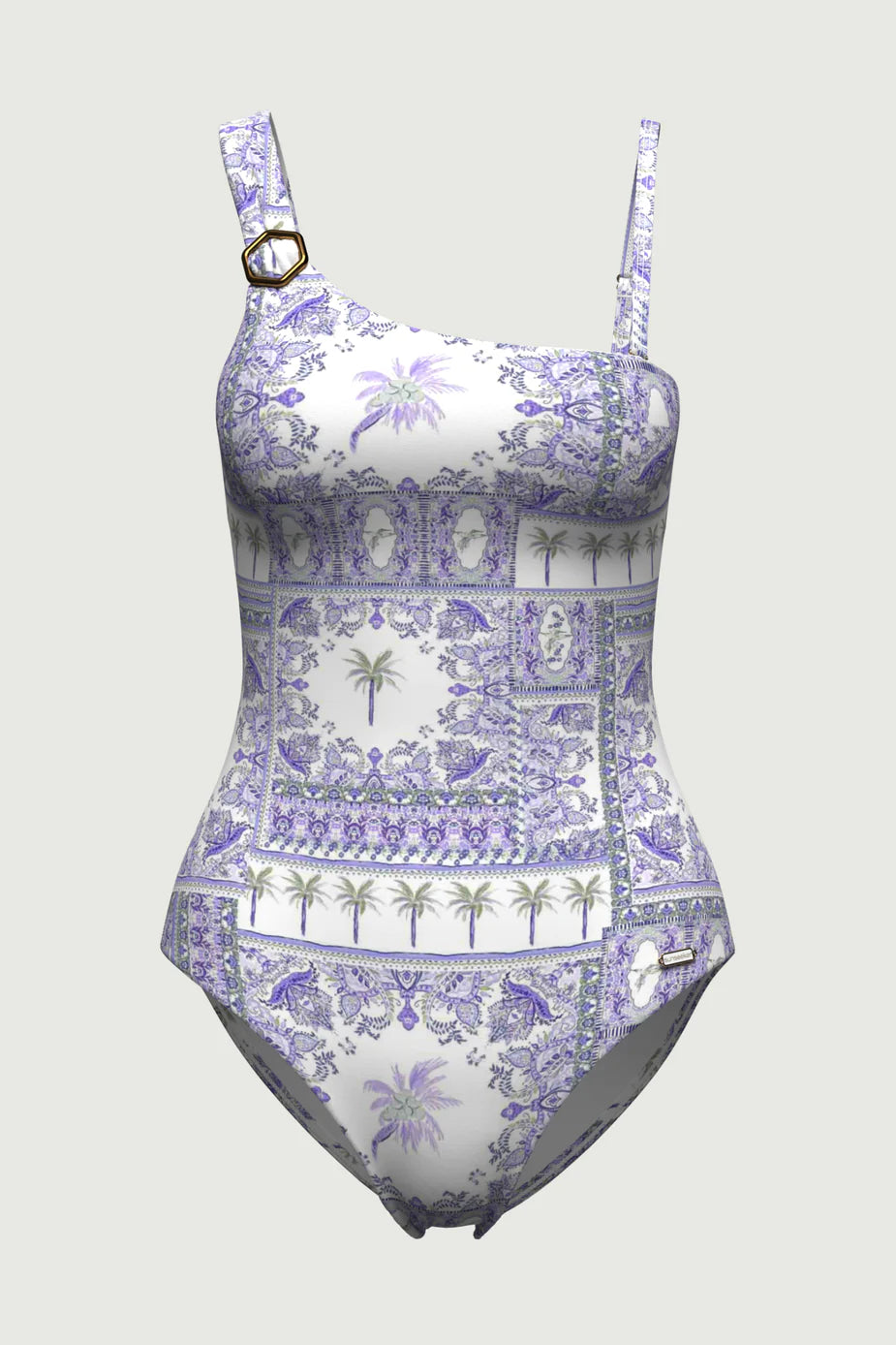 Desert Palm B/C Asymmetric One Piece - Indigo
