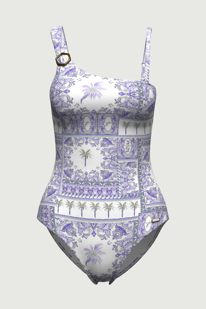 Desert Palm B/C Asymmetric One Piece - Indigo
