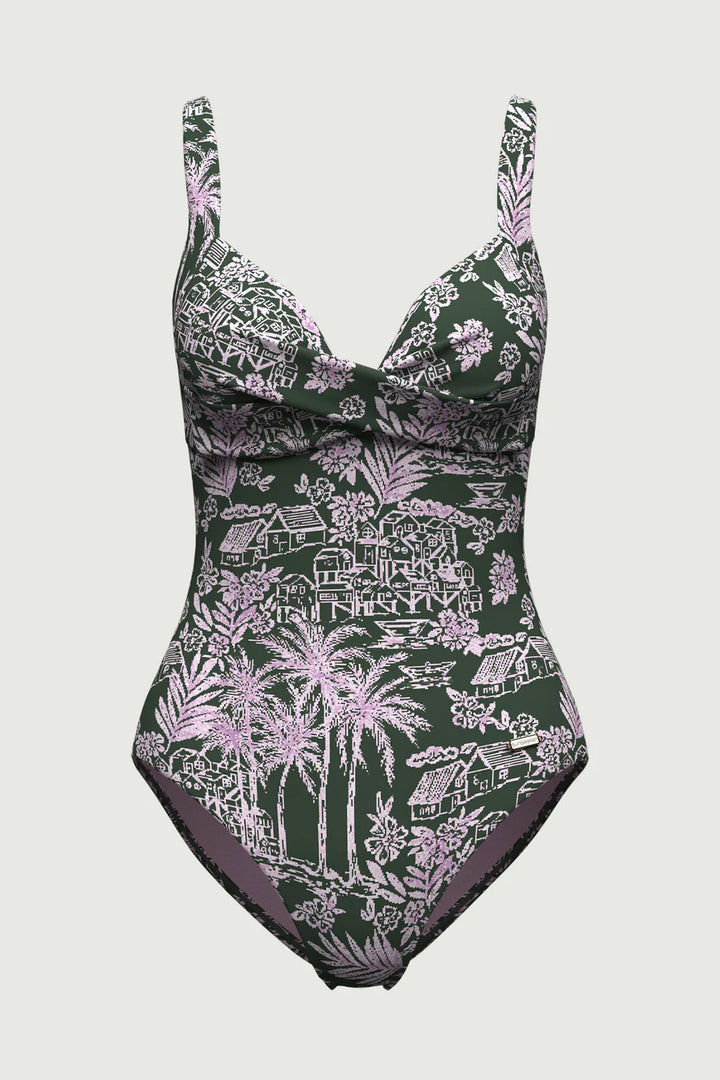 Tropadelic Days Cross Front One Piece - Size 8