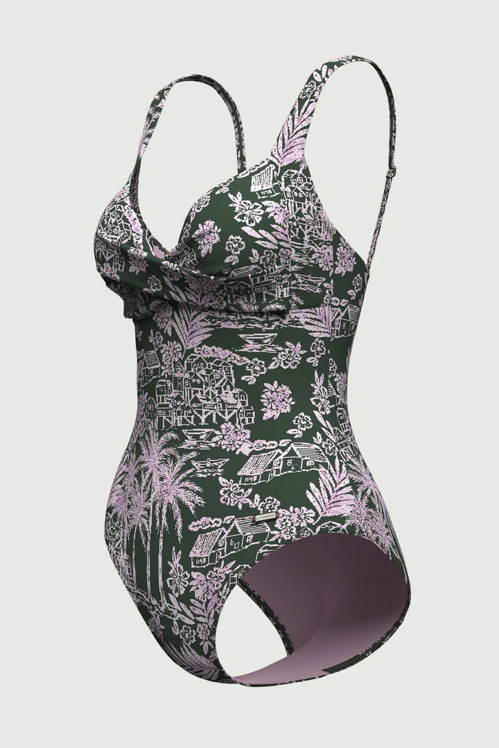 Tropadelic Days Cross Front One Piece - Size 8