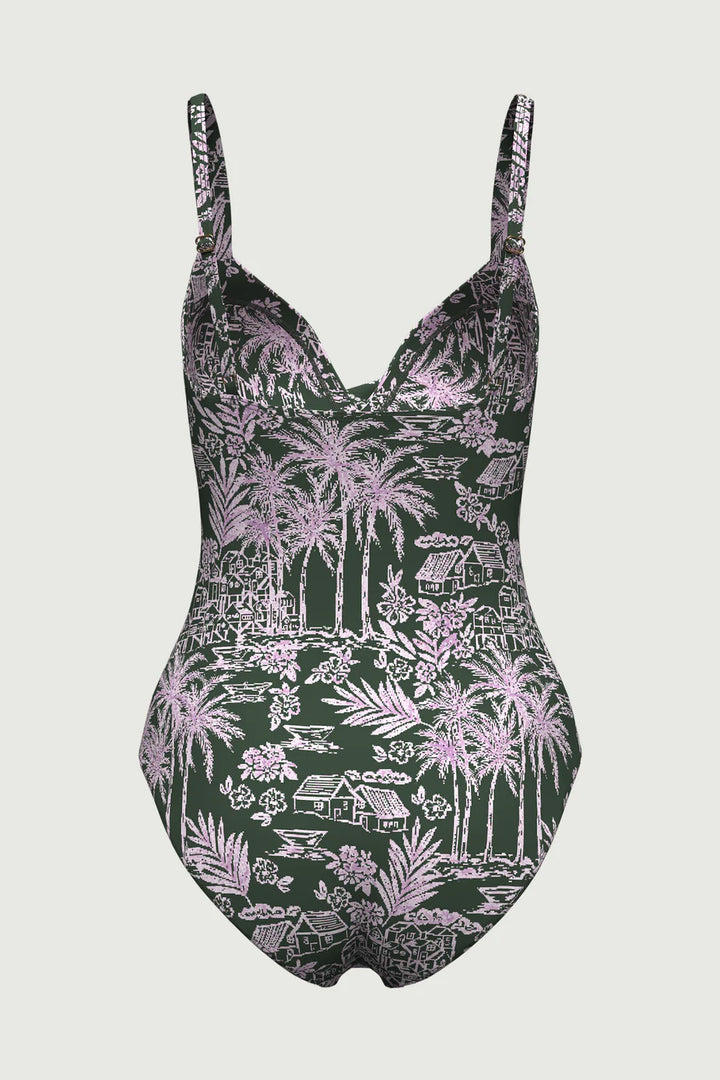Tropadelic Days Cross Front One Piece - Size 8