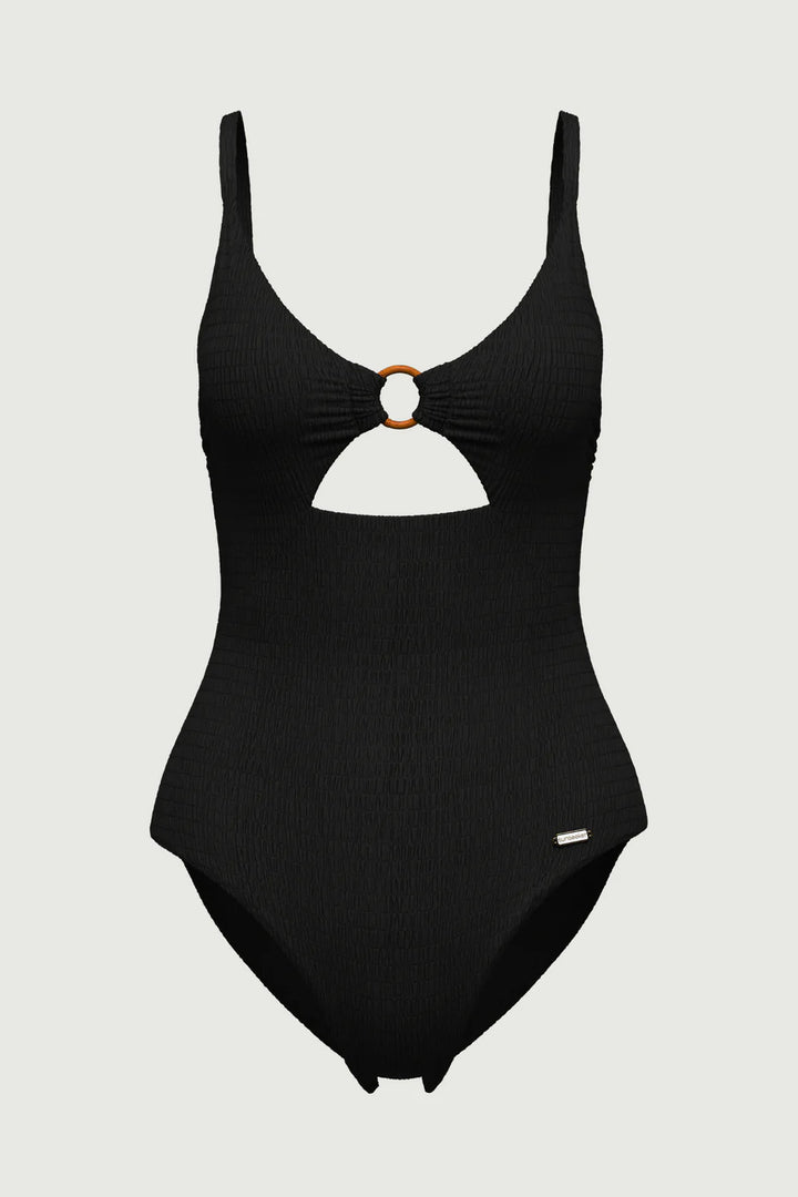 Tropadelic Texture Bamboo Ring One Piece - Black