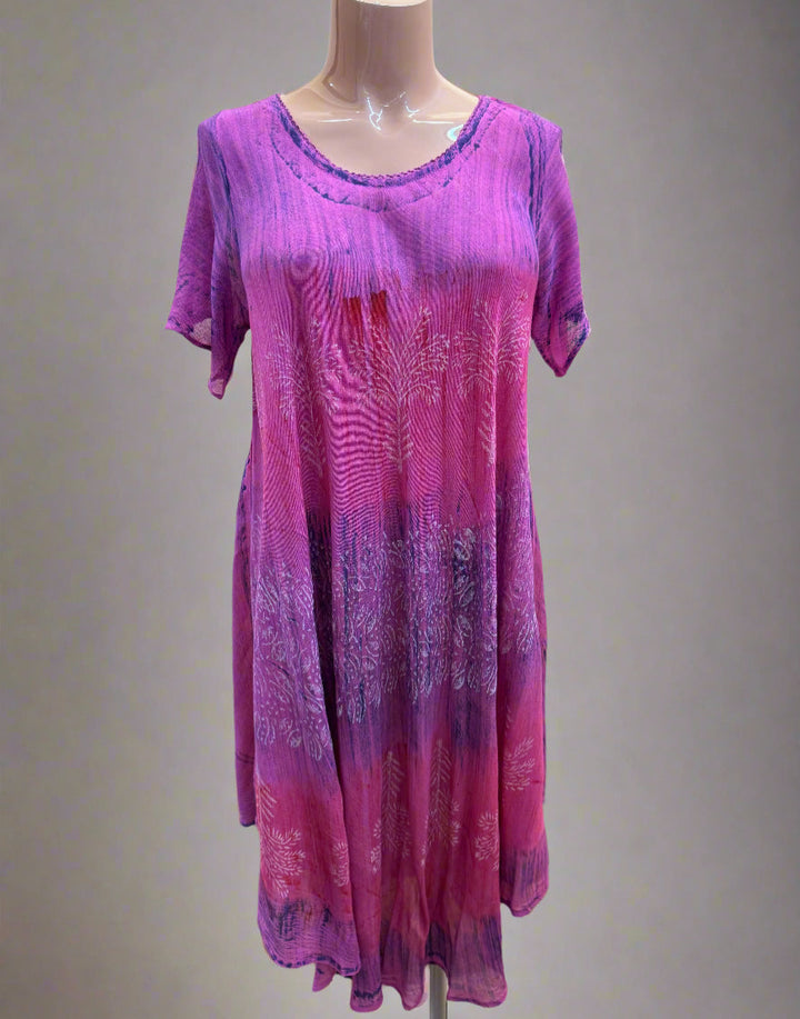 Summer Short Sleeve Umbrella Dress / Cover Up