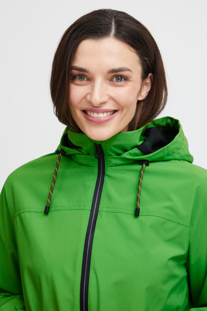 Fransa Lime Hooded Jacket - Size Large