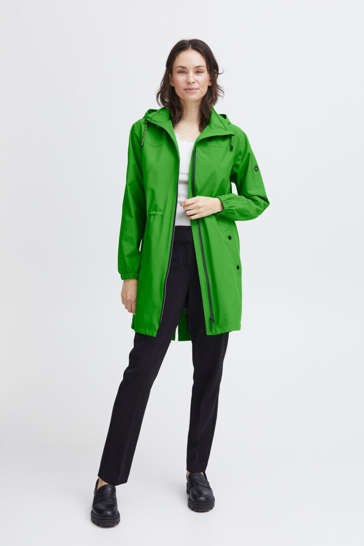 Fransa Lime Hooded Jacket - Size Large