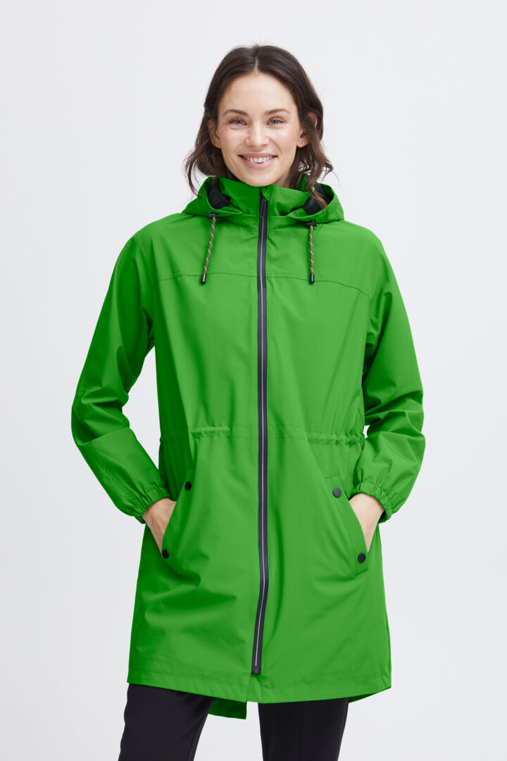 Fransa Lime Hooded Jacket - Size Large