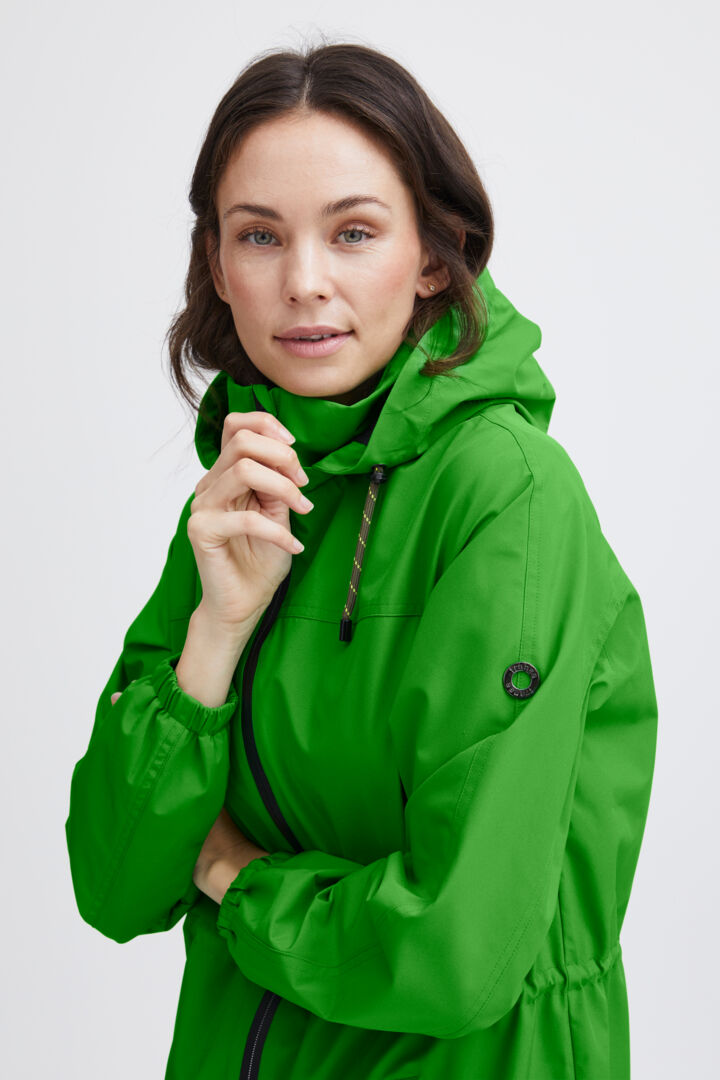 Fransa Lime Hooded Jacket - Size Large