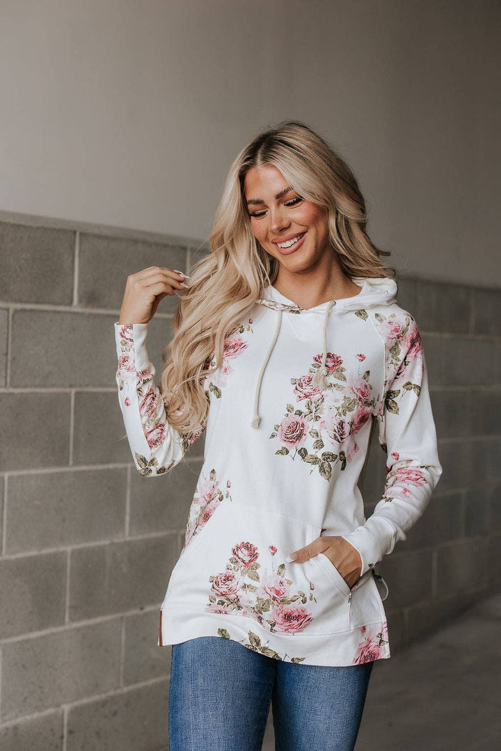 Side Slit Hoodie- Beautifully You - Size Medium