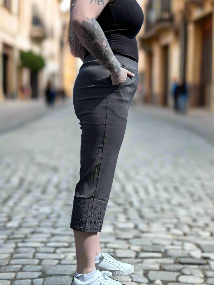 Papa Avi Sculpt Capris - Grey