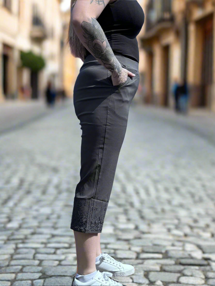 Papa Avi Sculpt Capris - Grey