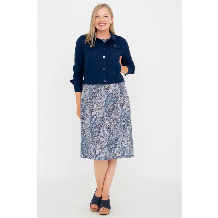 🇨🇦 Colleen Linen Jacket - Indigo