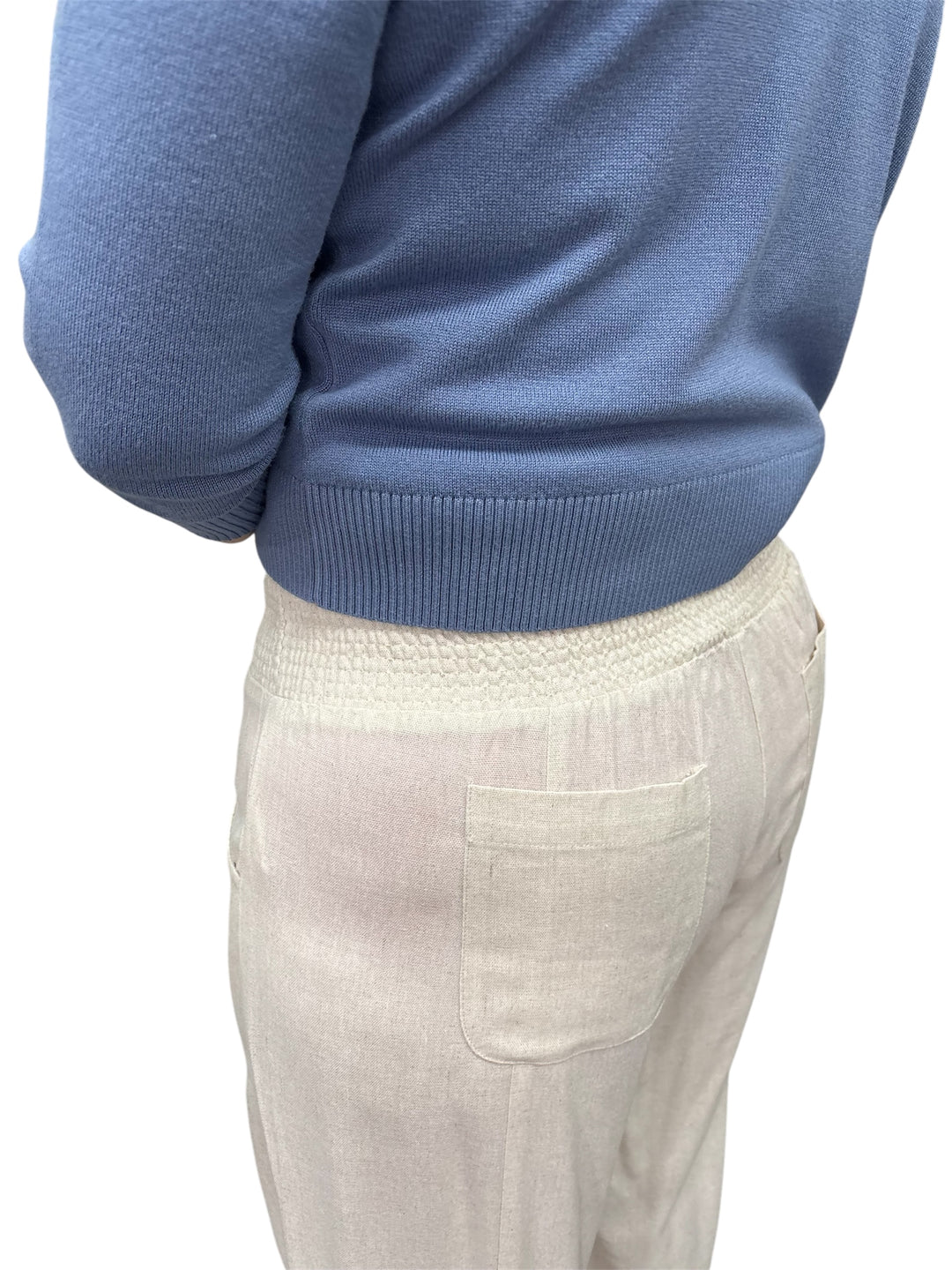 Linen Blend Flax Crop Pants