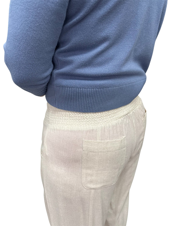 Linen Blend Flax Crop Pants