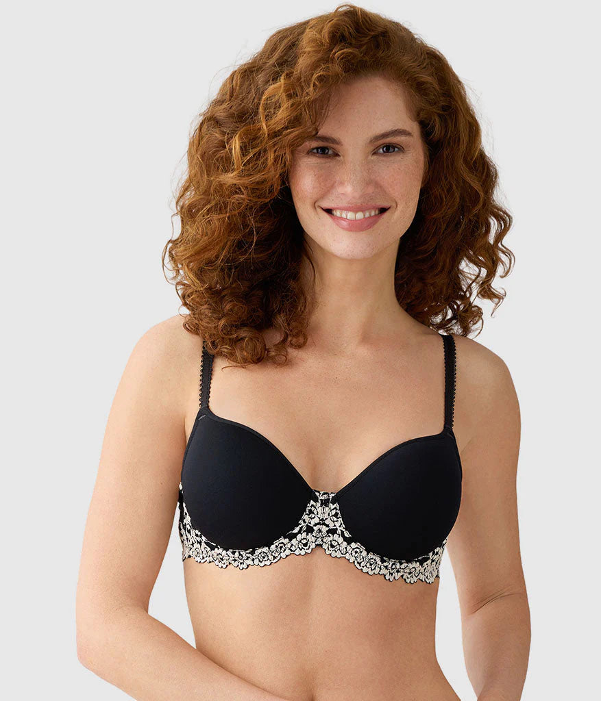 Embrace Lace Underwire T-Shirt Bra - Black