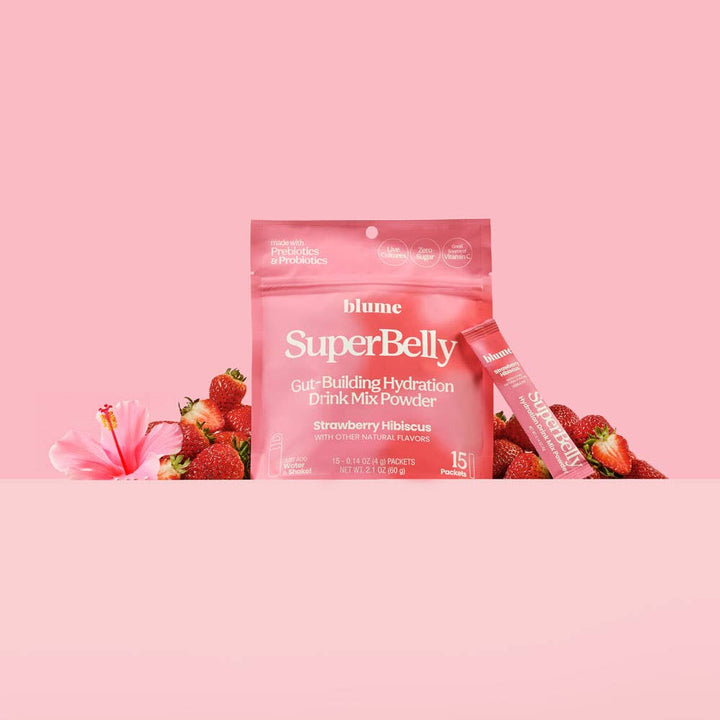 Blume - SuperBelly Hydration & Gut Mix, Strawberry Hibiscus