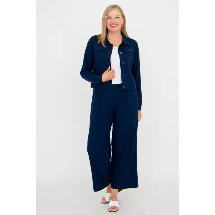 🇨🇦 Colleen Linen Jacket - Indigo