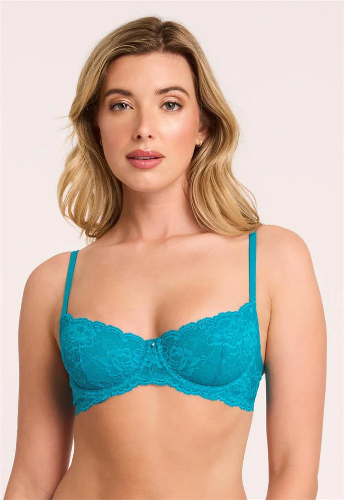 Montelle Flirt Demi Lace Bra - Turquoise