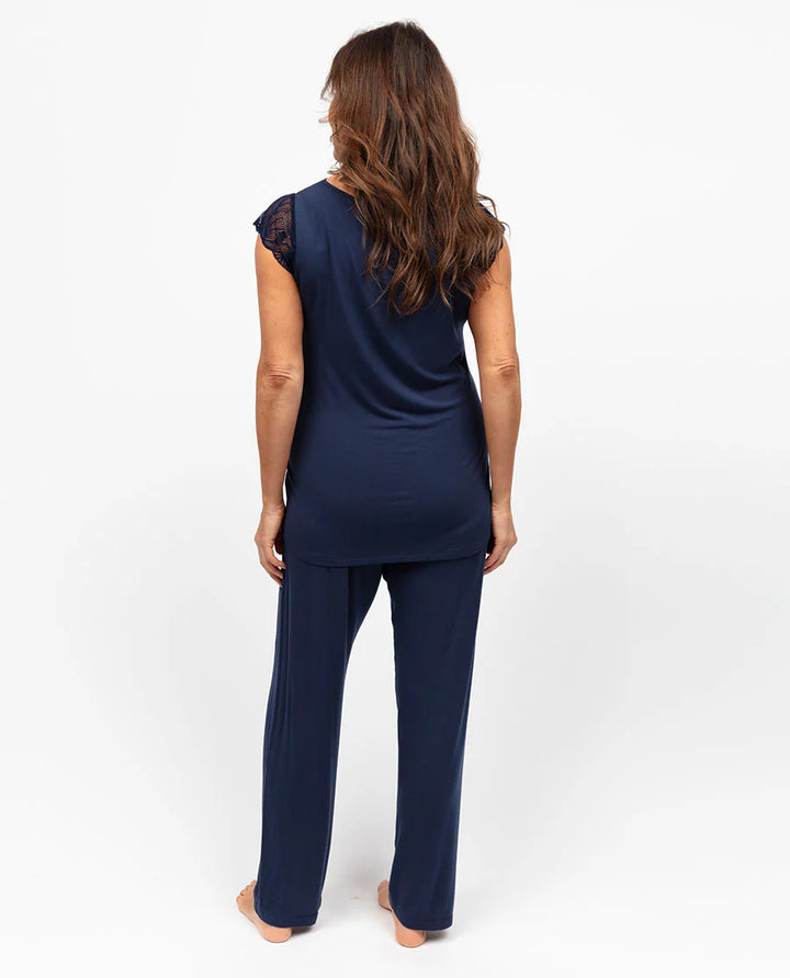 Caroline Lace Detail Jersey Pyjama Set