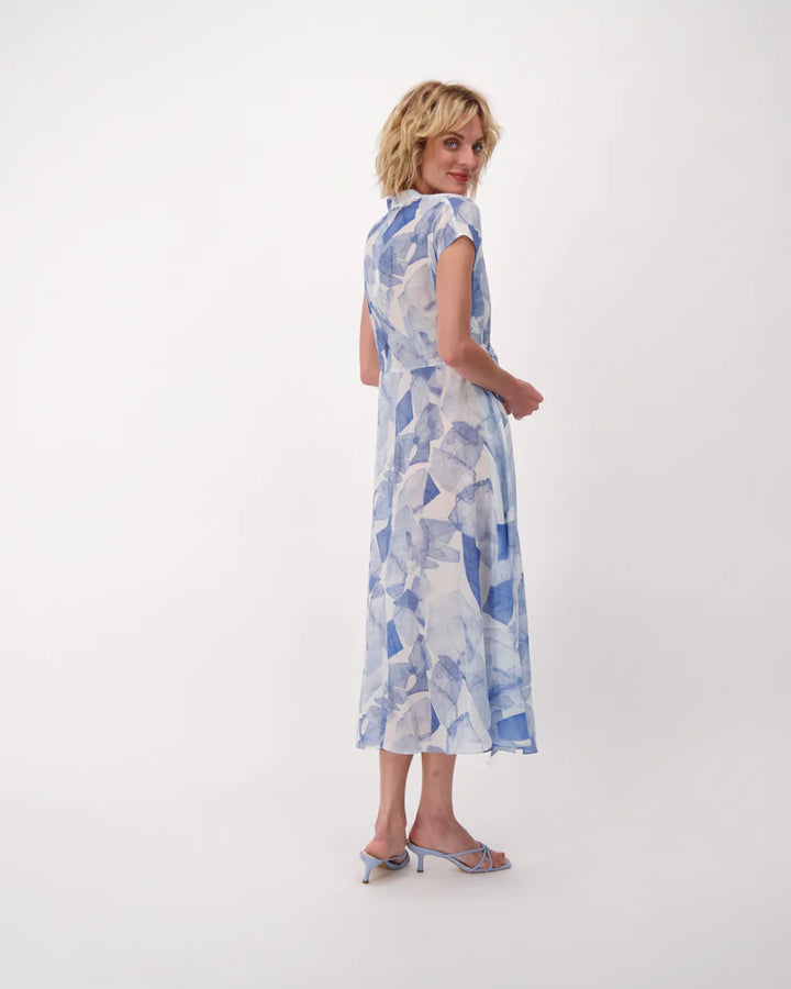 Front Tie Water Print Dress