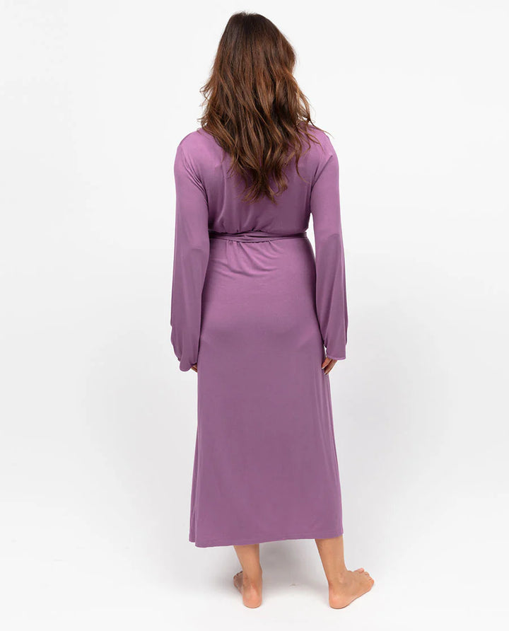 Rhea Lace Detail Jersey Long Robe