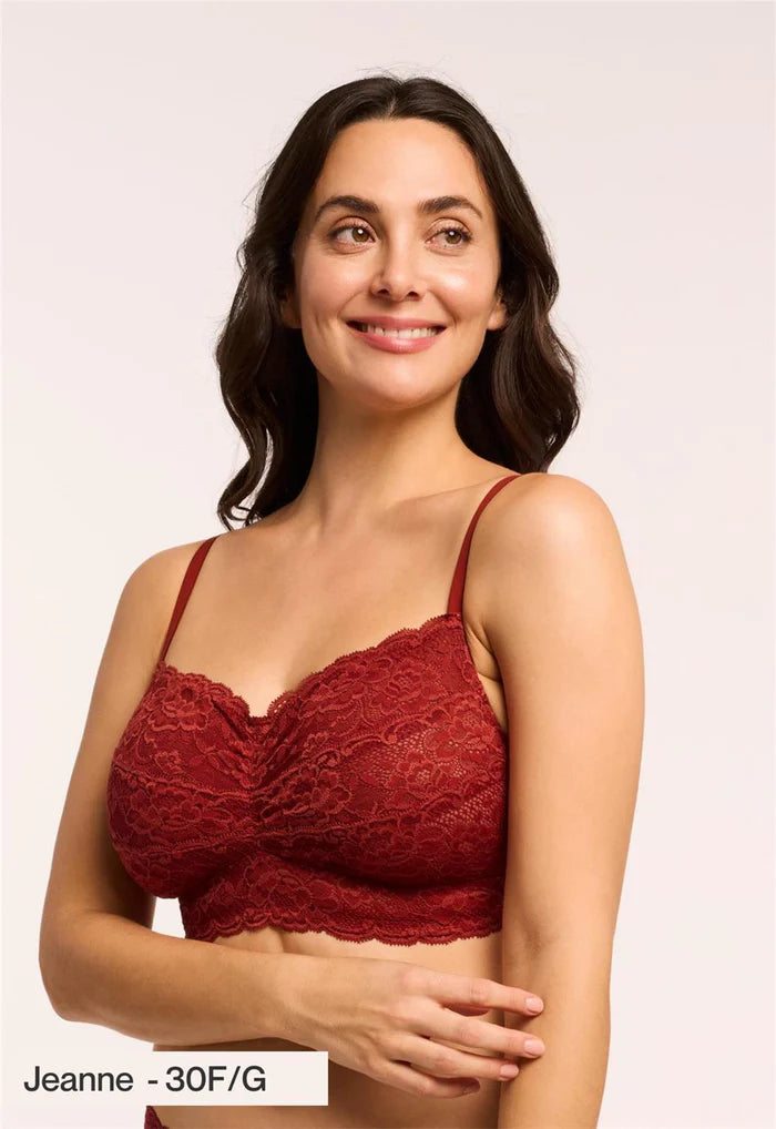 Montelle Cup Sized Wire-Free Bralette - Chilli