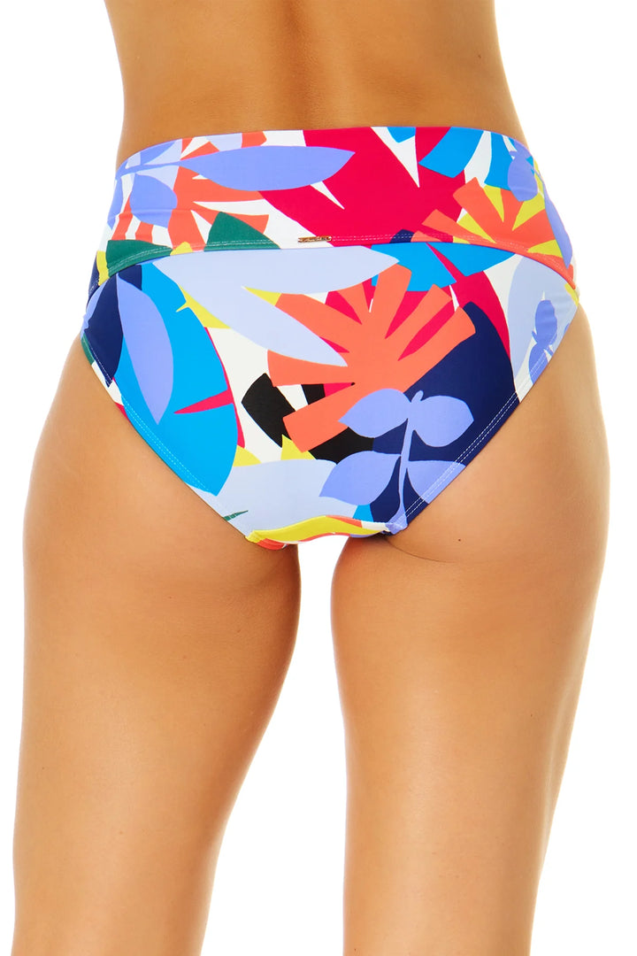 Tropic Stamp Soft Band High Waist Swim Bottom